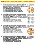 ASM 275: Lab 2 Exam with Verified Answers Graded A+