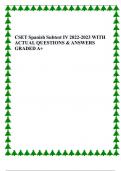 CSET Spanish Subtest IV 2022-2023 WITH ACTUAL QUESTIONS & ANSWERS GRADED A+