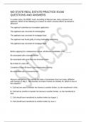 MO STATE REAL ESTATE PRACTICE EXAM QUESTIONS AND ANSWERS