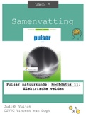 Samenvatting: Pulsar natuurkunde: Hoofdstuk 11; Elektrische velden (VWO 5)