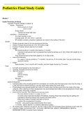 NU 345A - Pediatrics Final Study Guide.