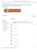 Advanced Health Assessment :Comprehensive Health History Assignment Results 