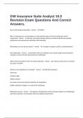  GW Insurance Suite Analyst 10.0 Revision Exam Questions And Correct Answers.