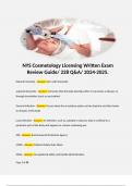 NYS Cosmetology Licensing Written Exam Review Guide/ 228 Q&A/ 2024-2025. 