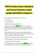 TNCC Practice Exam | Questions and Correct Answers | Latest Update 2024/2025 | Graded A+