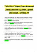 TNCC 9th Edition | Questions and Correct Answers | Latest Update 2024/2025 | Graded A+