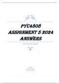 PYC4808 Assignment 5 2024  Answers guaranteed 100% pass mark with distinction.