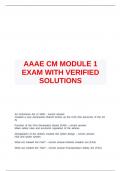 AAAE CM MODULE 1 EXAM WITH VERIFIED SOLUTIONS