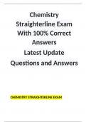 Chemistry Straighterline Exam With 100% Correct Answers  Latest Update 2024/2025 Questions and Answers