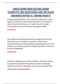 CMCA EXAM 2024 ACTUAL EXAM  COMPLETE 280 QUESTIONS AND DETAILED  ANSWERS RATED A | BRAND NEW!!! 