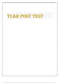 Exam (elaborations) TCAR POST