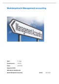 Module opdracht managementaccounting beoordeeld met een super mooie 9 !!!