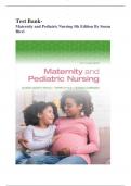 Test Bank For Maternity and Pediatric Nursing 5th Edition By Susan Ricci; Theresa Kyle; Susan Carman