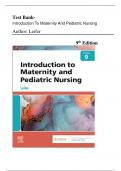 Test Bank: Introduction to Maternity and Pediatric Nursing, 9th Edition by Gloria Leifer