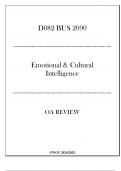 (WGU D082) - BUS 2090 Emotional & Cultural Intelligence - OA Review 20242025.