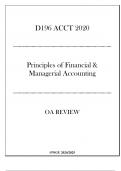 (WGU D196) - ACCT 2020 Principles of Financial & Managerial Accounting - OA Review 20242025.