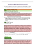 NUR 2212 Multi-System (heart/vent). Questions, Answers, and the Rationale. Top Grade All Correct