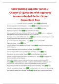 CWB Welding Inspector (Level 1 - Chapter 3) Questions with Approved Answers Graded Perfect Score Guaranteed Pass