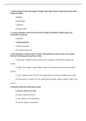 NR 228 Week 1 Exam 1 (MCQs – Practice Quizlet) Question: Which principle of health diet suggest selecting a wide range of foods as represented by the USDA’s MyPlate food plan? Question: A group of strategies used to increase the level of health of individ