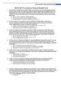 HESI RN Psychiatric-Mental Health Exit Exam Questions And Answers (Latest 2020/2021 Version)