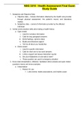 NSG 3310 - Health Assessment Final Exam Study Guide.