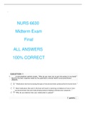 NURS 6630 Midterm Exam Final ALL ANSWERS 100% CORRECT