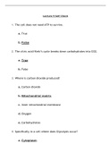 Arizona State University - BIO 181 Module 9.2 Self-Check General Biology I (Latest 2021) Correct Study Guide, Download to Score A