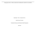 Essay Translation Research & Population Health Management (Nur 550) 