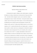 MT203M4 Talent Turnovers and Ethics .docx  MT203M4  MT203M4:  Talent Turnovers and Ethics   Department of Business, Purdue Global University  MT203M4  In learning about the company ™s challenges to retain valuable employees, I suspect that the employees a