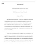 Background checks.docx  HR400   Background Checks  Department of Business, Purdue University Global   HR400 Employment and Staffing Professor/Dr.   Background Checks  The results of a background check bare so much weight when deciding to hire someone. A b