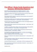 Fire Officer I Study Guide Questions And Answers 100%Verified Rated A+