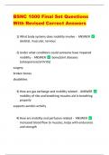 BSNC 1000 Final Set Questions  With Revised Correct Answers 