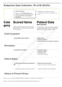 NURS 201 Focused Exam Pain Completed Shadow Health Subjective