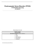 Keith RN- Post Traumatic Stress Disorder UNFOLDING Reasoning Case Study- Marcus Jackson, 34 years old