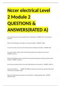 Nccer electrical Level 2 Module 2 QUESTIONS & ANSWERS(RATED A)