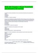 BHS 329 Chapter 1 Exam Questions and Answers All Correct 