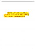 PICAT-ASVAB Test Verification Questions and Answers (2024 / 2025) | 100% Correct Verified Corrects 