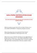 SAFe POPM CERTIFICATION EXAM 2024/2025 WITH GUARANTEED ACCURATE ANSWERS |VERIFIED