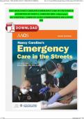 TEST BANK For Nancy Caroline’s Emergency Care in the Streets, 9th Edition by Nancy Caroline, Verified Chapters 1 - 53, Complete Newest 2024 Version ISBN: 9781284236088 PDF