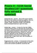 Praxis II - 5154 Social Studies(107 questions fully solved & updated).