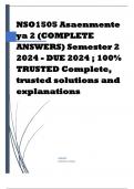 NSO1505 Asaenmente ya 2 (COMPLETE ANSWERS) Semester 2 2024 - DUE 2024 ; 100% TRUSTED Complete, trusted solutions and explanations. 