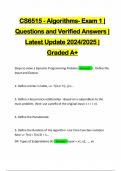 CS6515 - Algorithms- Exam 1 | Questions and Verified Answers | Latest Update 2024/2025 | Graded A+