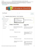 NR 509 Week 2 Shadow Health Respiratory Physical Assessment SUBJECTIVE DATA COLLECTIONNR 509 Week 2 Shadow Health Respiratory Ph  Latest Verified Document