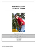 NUR 112 Pediatric Asthma Unfolding Reasoning Case Study- Jared Johnson, 10 years old