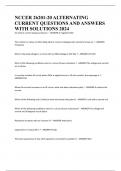 NCCER 26201-20 ALTERNATING CURRENT QUESTIONS AND ANSWERS WITH SOLUTIONS 2024