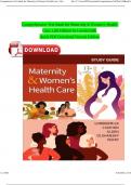 Comprehensive Test Bank for Maternity & Women’s Health Care, 13th Edition by Lowdermilk -  9780323810203 Newest Edition 2024 Quick PDF Download