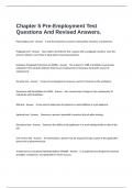  Chapter 5 Pre-Employment Test Questions And Revised Answers.