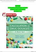 Test Bank For Calculation of Drug Dosages 12th Edition by Sheila J. Ogden, Linda Fluharty, All Chapters 1 - 19, Newest Edition 2024 Version 9780323826228 Pdf Instant Download