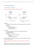 Summary notes for CIE IGCSE Biology Topic 6: Chemical energetics 