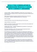 2024 C784 CORRELATION & REGRESSION MODULE 6 EXAM WITH CORRECT ANSWERS